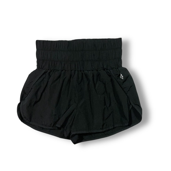 Free People FP Movement High Rise Athletic Shorts Sz M Black Active Gym Workout - Picture 1 of 6